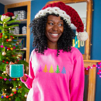 Multi Neon Trees Christmas Jumper Sweatshirt