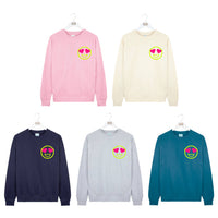 Neon Heart Eyes Emoji Sweatshirt