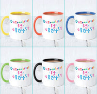 'Outnumbered By Boys' Mug