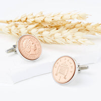 Lucky Penny Coin Cufflinks 1971 To 2007