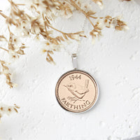 80th Birthday 1944 Farthing Coin Necklace