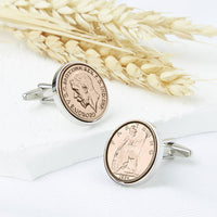 Farthing 90th 1934 or 1935 Birthday Coin Cufflinks