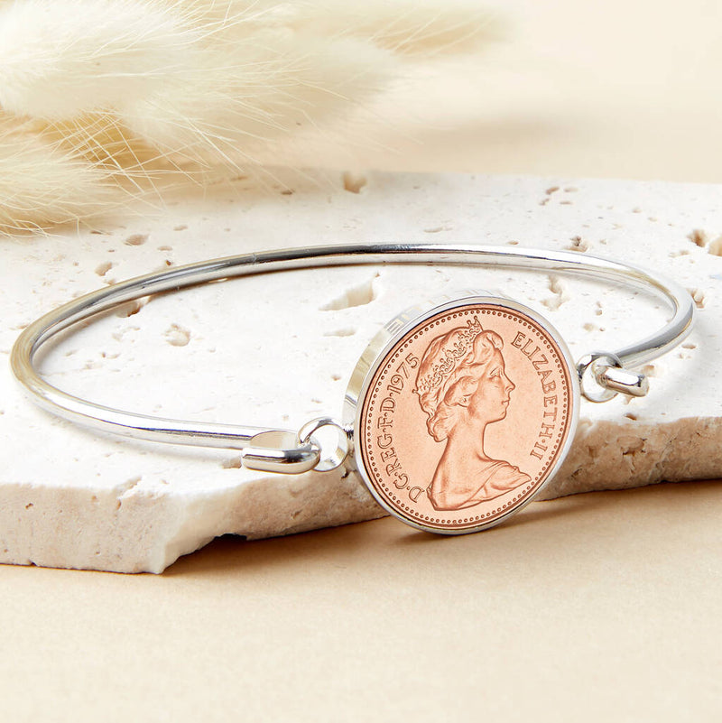 Lucky Penny Coin Bangle Bracelet 1971 To 2006