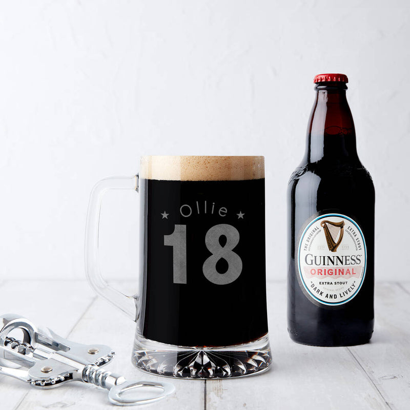 Personalised 18th Birthday Age And Name Beer Tankard