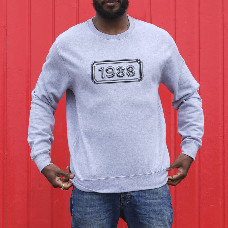 Personalised Birth Year Retro Band Mens Sweatshirt