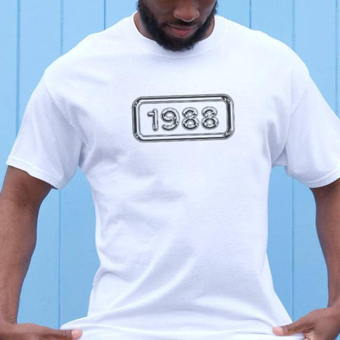 Personalised Birth Year Retro Band Mens T Shirt