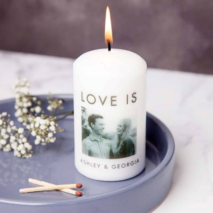 Personalised Couple Photo Candle