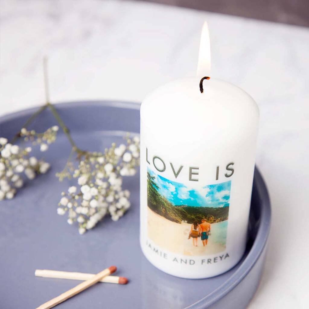 Personalised Couple Photo Candle