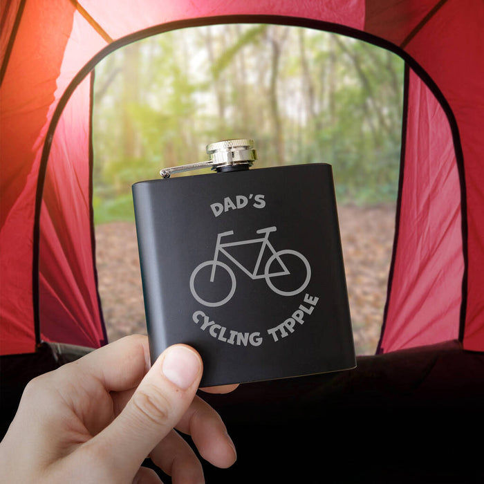 Personalised Cycling Tipple Father's Day Hip Flask