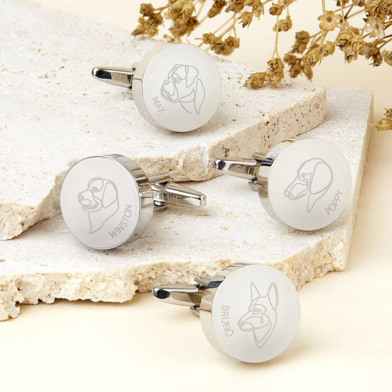 Personalised Dog Breed Cufflinks