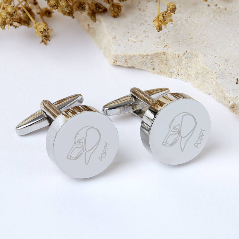 Personalised Dog Breed Cufflinks