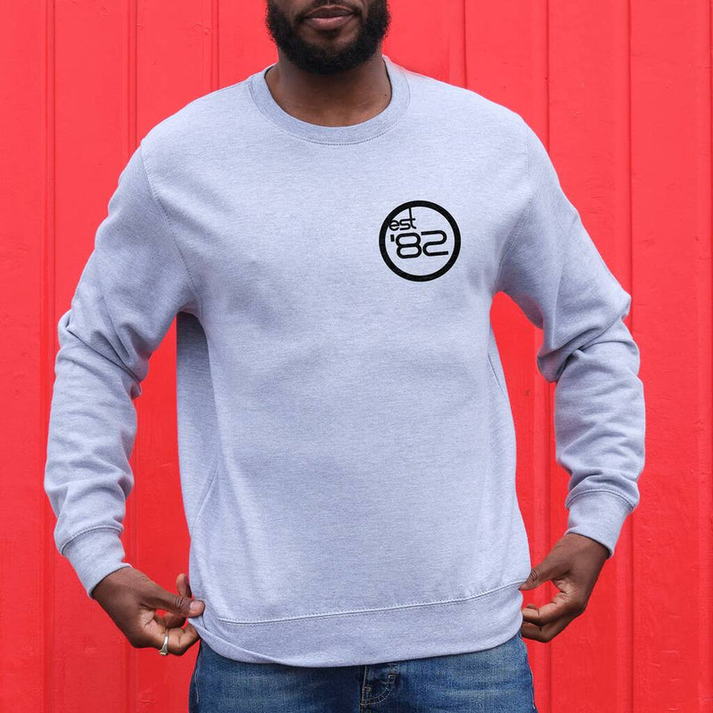 Personalised 'Est' Birth Year Britpop Mens Sweatshirt