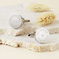 Personalised Father Of The Bride Wedding Cufflinks