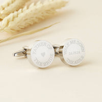 Personalised Father Of The Bride Wedding Cufflinks