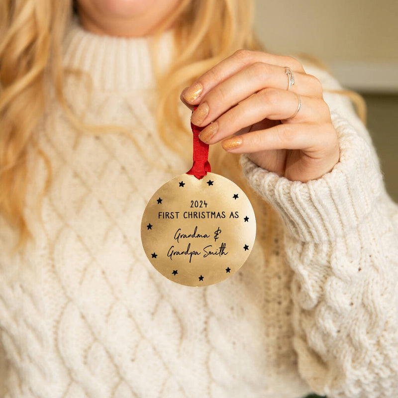 'First Christmas As 'Personalised Christmas Decoration