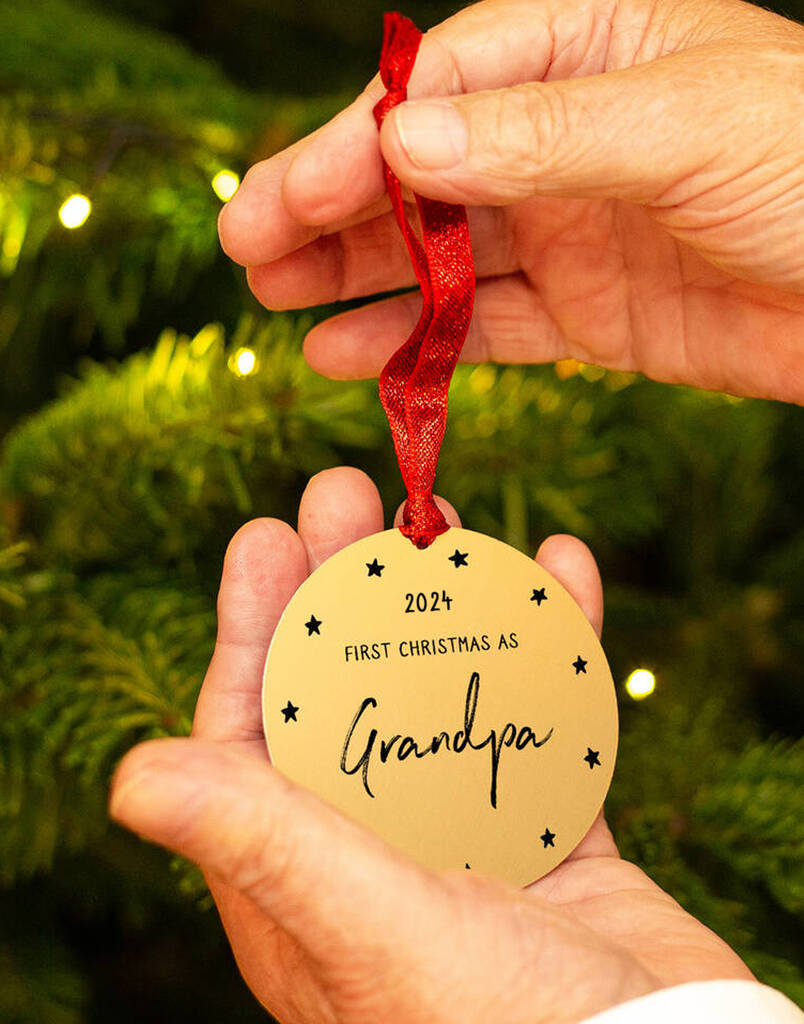 'First Christmas As 'Personalised Christmas Decoration