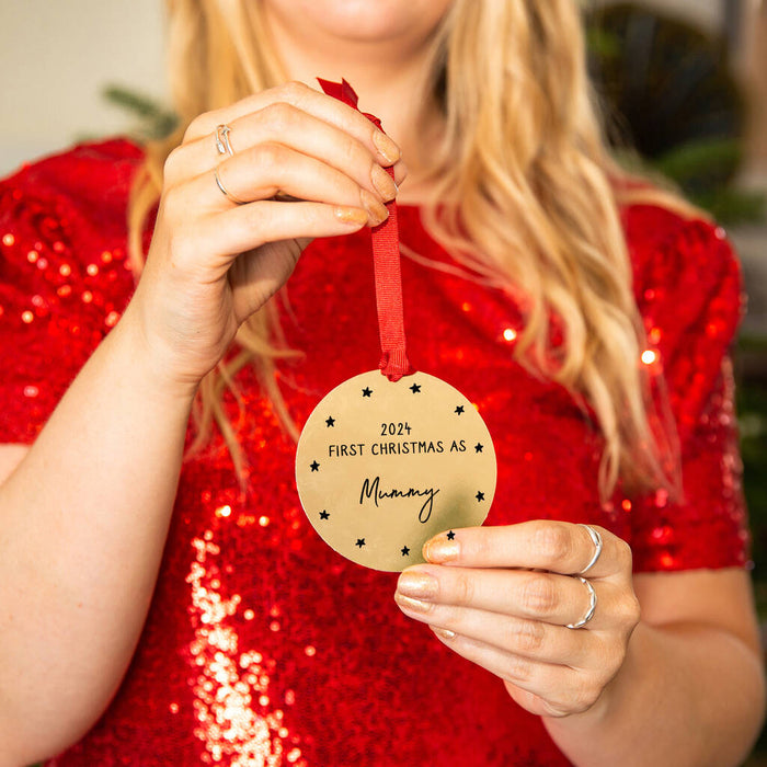 First Christmas As Mummy Personalised New Mum Christmas Decoration