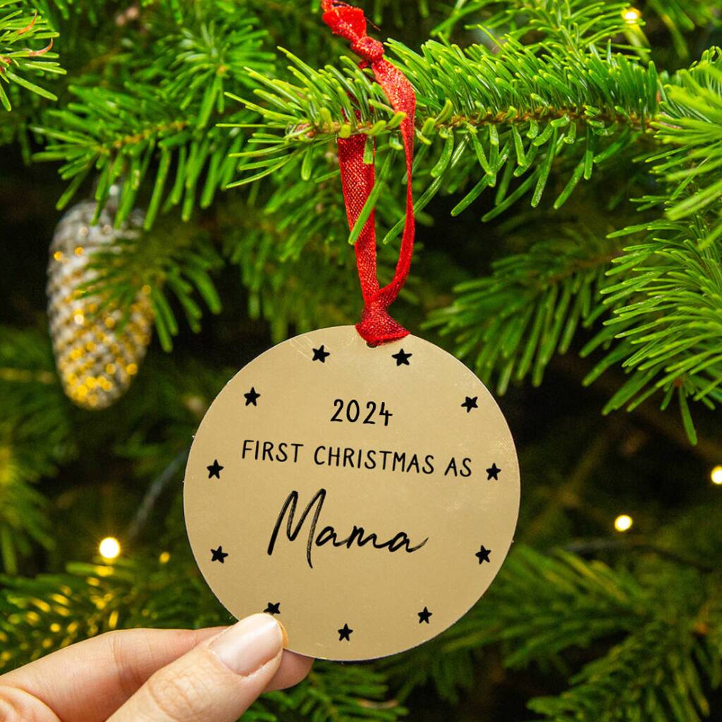 First Christmas As Mummy Personalised New Mum Christmas Decoration