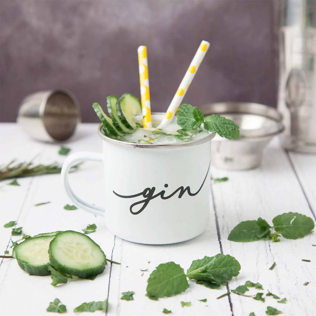 Personalised Gin Enamel Mug