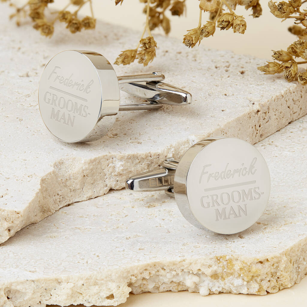 Personalised Grooms Party Wedding Cufflinks