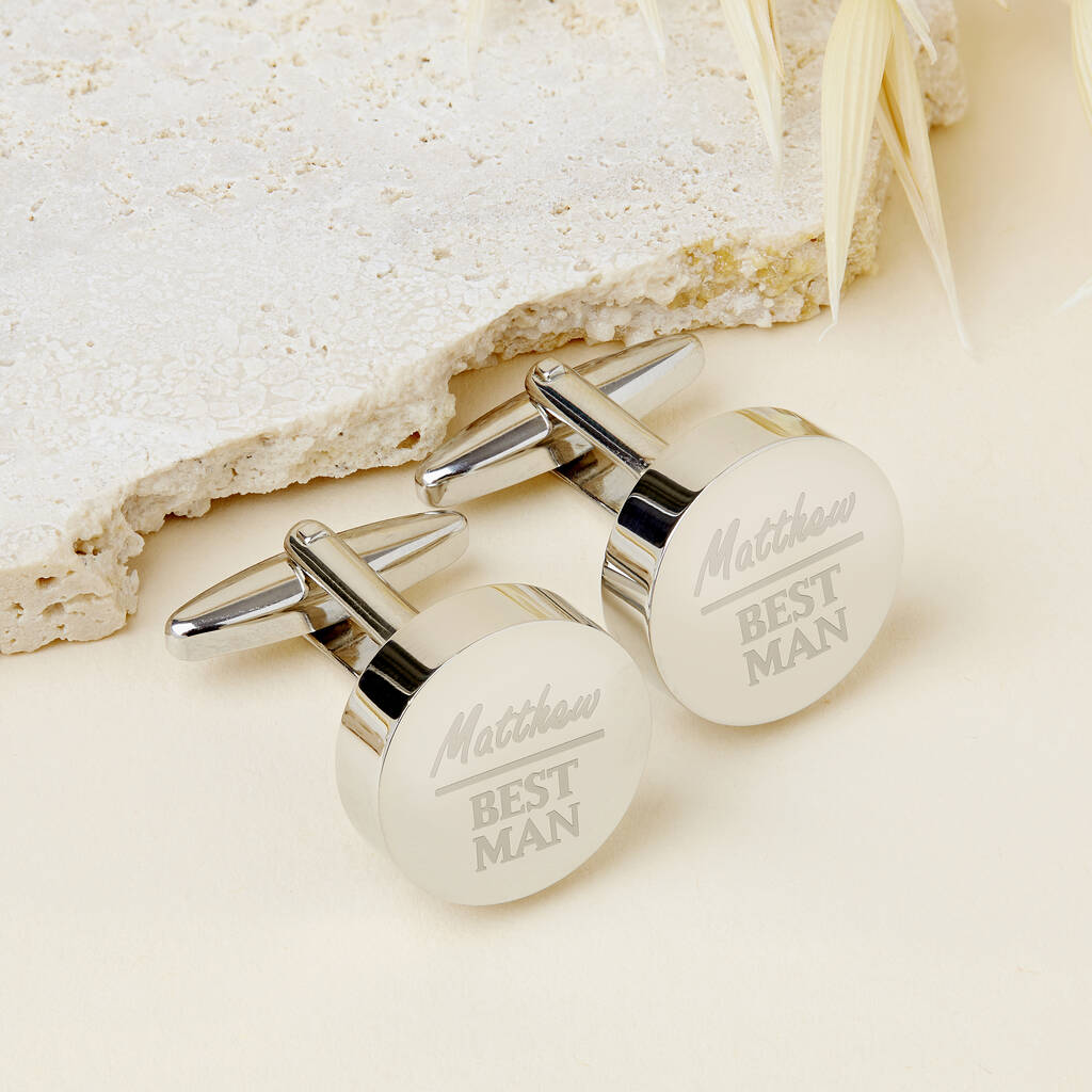 Personalised Grooms Party Wedding Cufflinks