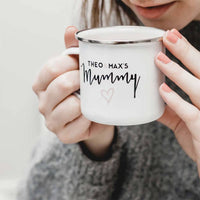 Personalised Mummy Enamel Mug