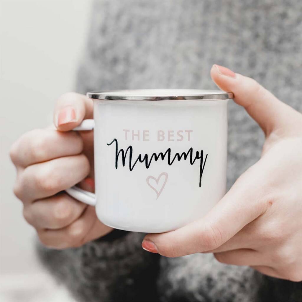 Personalised Mummy Enamel Mug