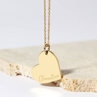 Personalised Name Silver Plated Heart Necklace