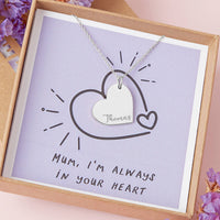 Always In Your Heart Mother’s Day Silver Plated Heart Necklace