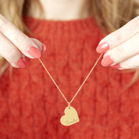 Personalised Name Silver Plated Heart Necklace