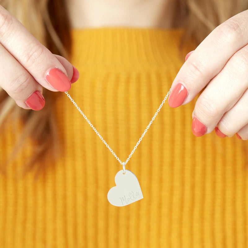 Personalised Name Gold Plated Heart Necklace