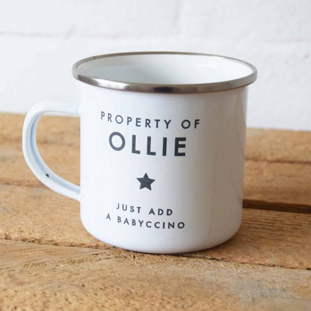 Personalised Property Of Enamel Mug