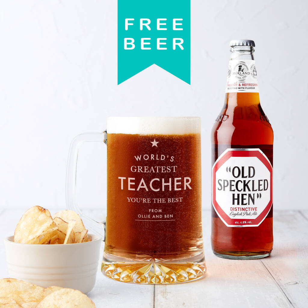 Personalised 'World's Greatest Teacher' Beer Tankard