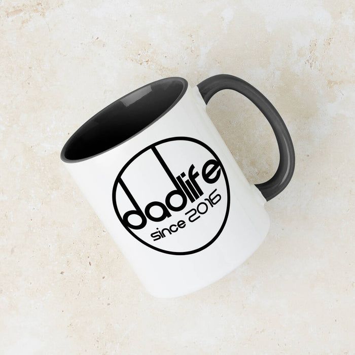 Personalised Year 'Dadlife Since' Britpop Inspired Mug