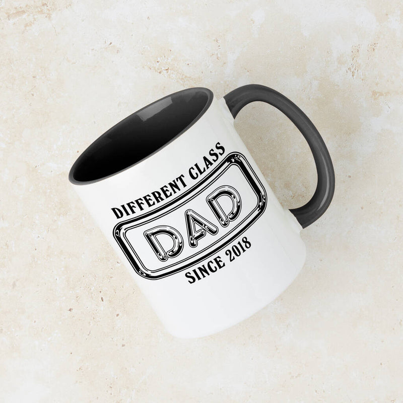 Personalised Year 'Different Class Dad' Britpop Mug