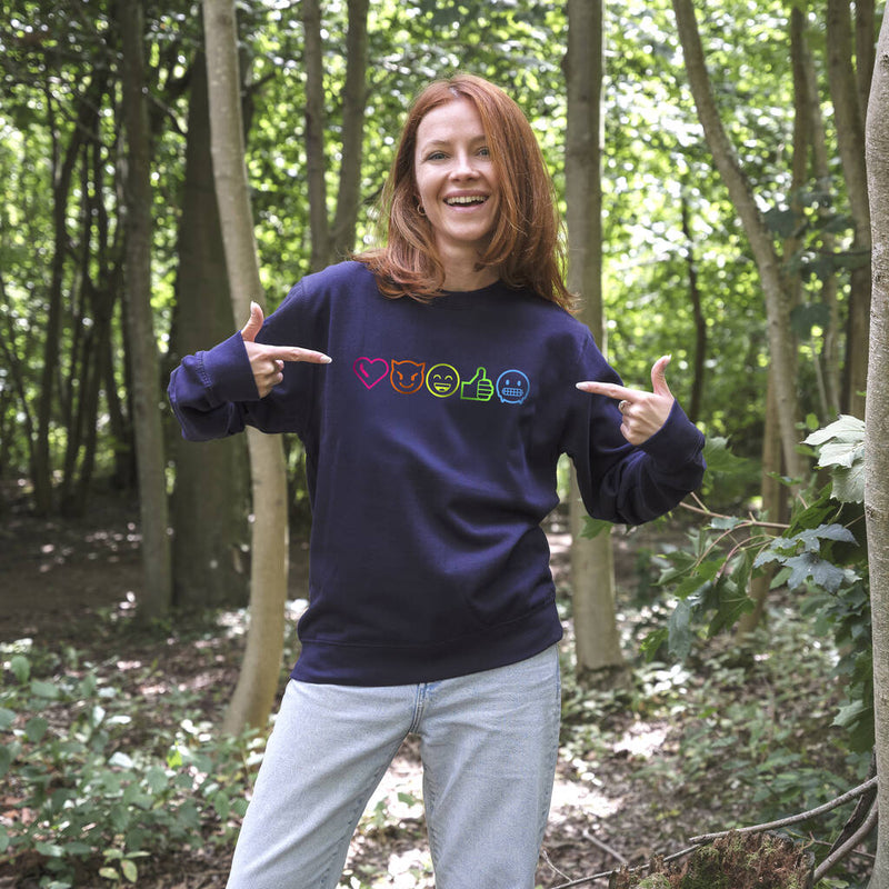 Rainbow Neon Emojis Sweatshirt