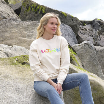 Rainbow Neon Emojis Sweatshirt