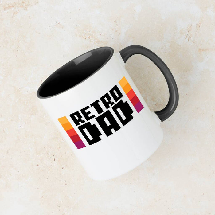 'Retro Dad' Retro Game Style Fathers Day Mug