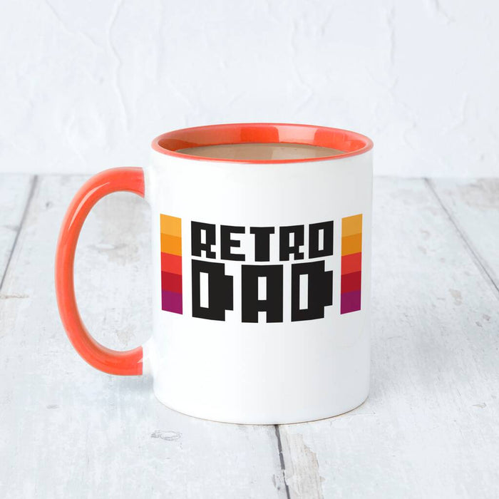 'Retro Dad' Retro Game Style Fathers Day Mug