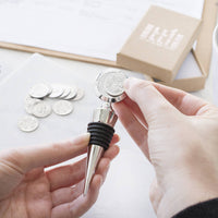 80th Birthday 1945 Sixpence Coin Bottle Stopper