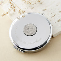 Sixpence Year Coin Compact Mirror 1928 To 1967