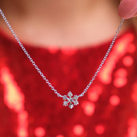 Sterling Silver Snowflake Christmas Necklace