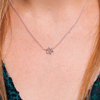 Sterling Silver Snowflake Christmas Necklace