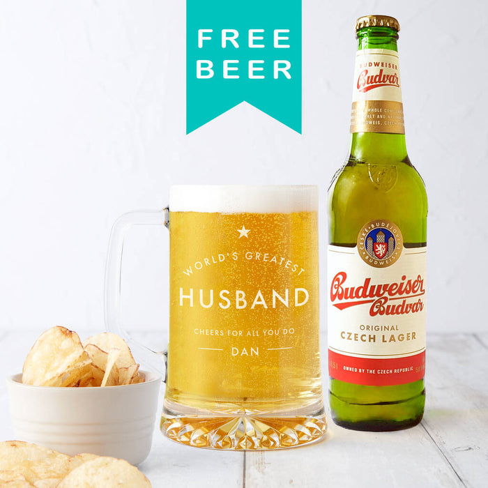 'Worlds Greatest Husband' Personalised Beer Tankard