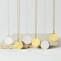 Zodiac Constellation Stainless Steel Gold Necklace