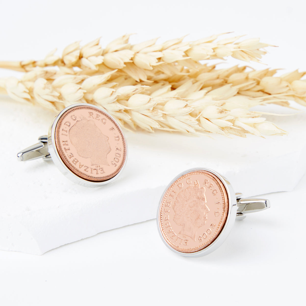 Lucky Penny Coin Cufflinks 1971 To 2007