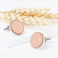 Lucky Penny Coin Cufflinks 1971 To 2007