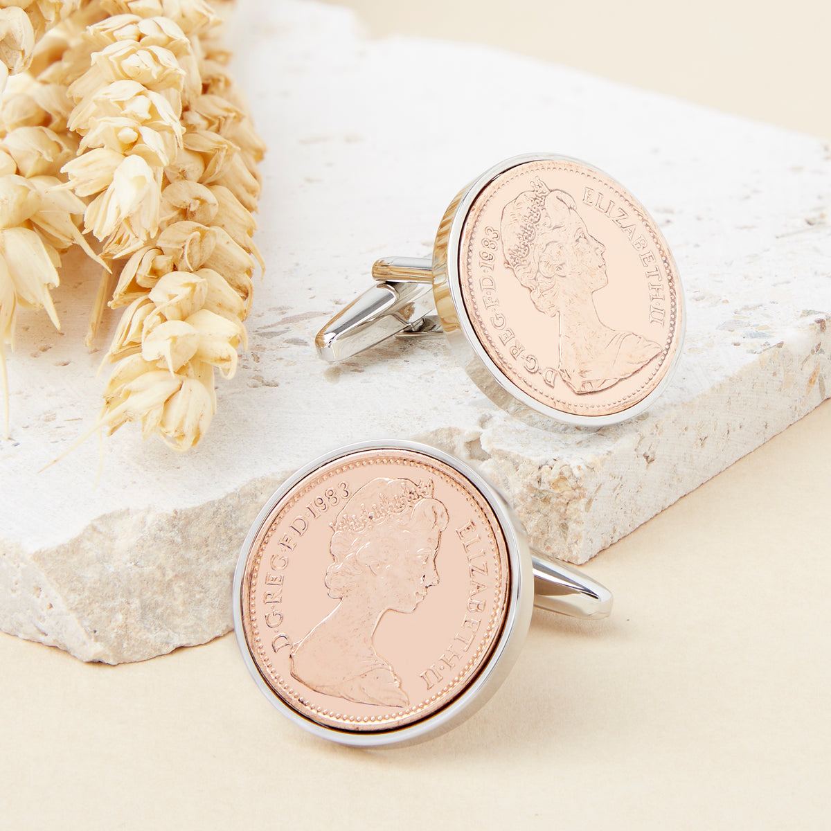 Lucky Penny Coin Cufflinks 1971 To 2007