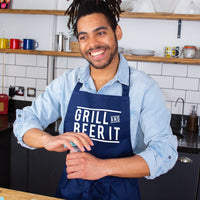 Grill And Beer It' Men's Apron