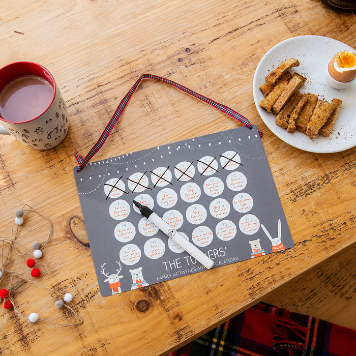 Personalised Family Activity Reusable Christmas Advent Calendar